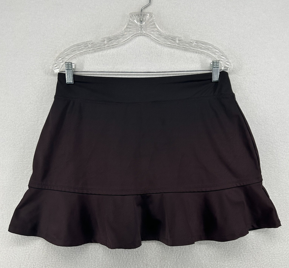 TOMMY BAHAMA Skort M Golf Performance Ruffled Built in Short Pull On Brown